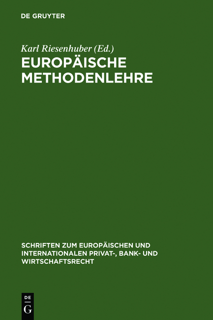 Europ&auml;ische Methodenlehre - 