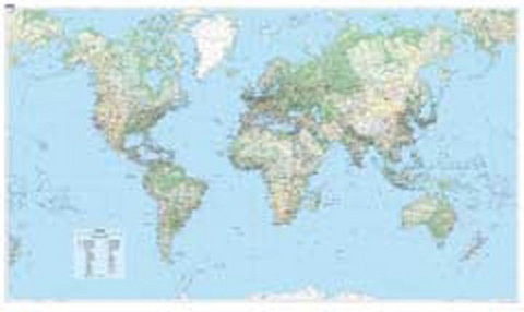 Welt physikalisch (d,f,e) Poster