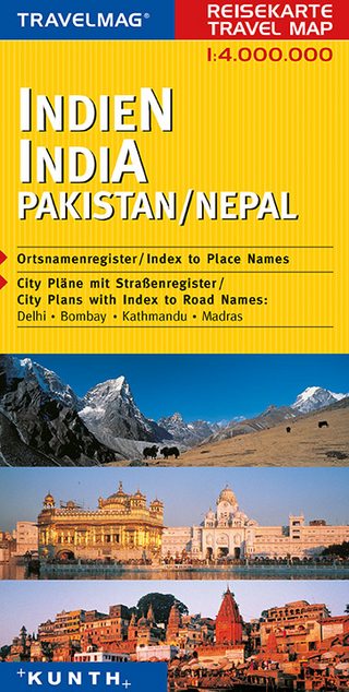 KUNTH Reisekarte Indien, Pakistan, Nepal 1:4 Mio.