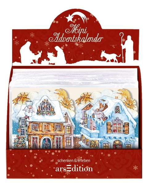 Kleine Teelichth&auml;uschen (6 x 6 St&uuml;ck im Display)