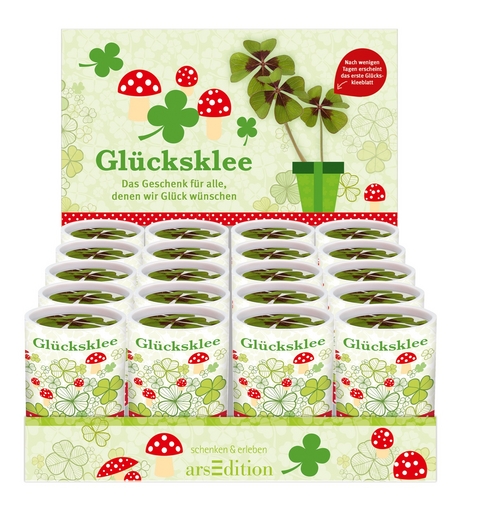 Displ. Gl&uuml;cksklee 20 Ex.