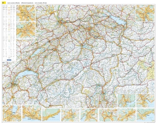 Schweiz TCS Strassenkarte Poster