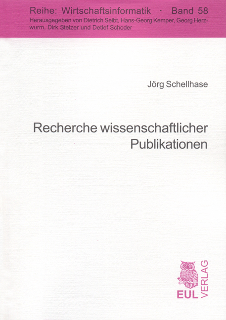 Recherche wissenschaftlicher Publikationen - J&ouml;rg Schellhase