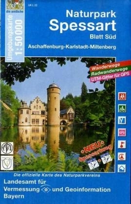 Topographische Karte Bayern Naturpark Spessart, Blatt Süd
