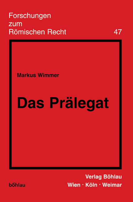 Das Pr&auml;legat - Markus Wimmer