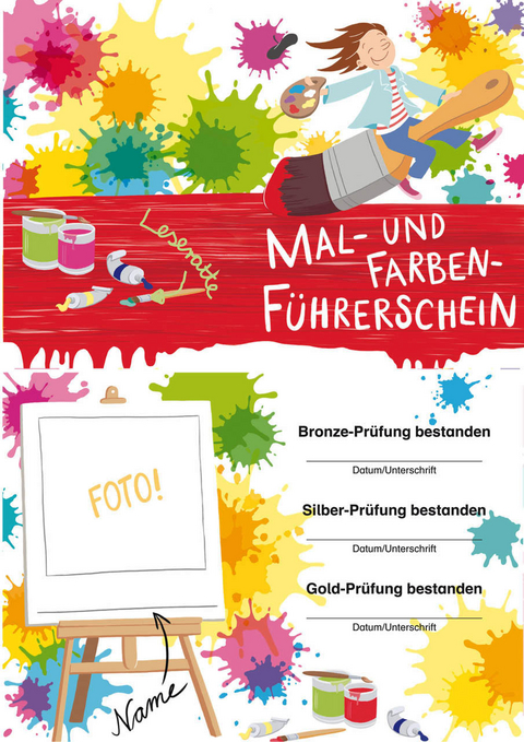 Mal-Farb-F&uuml;hrerschein - Klassensatz F&uuml;hrerscheine - Nadine Neumann