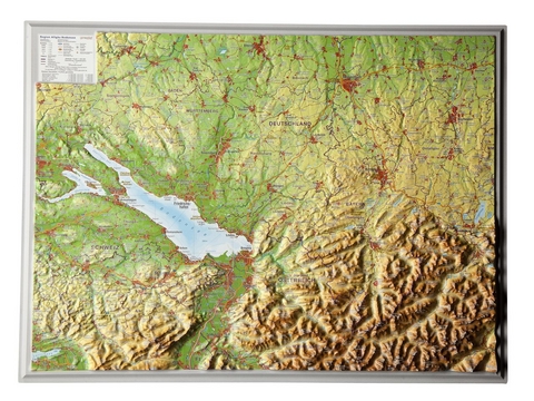 Region Allgäu, Bodensee, Reliefkarte, Klein - André Markgraf, Mario Engelhardt