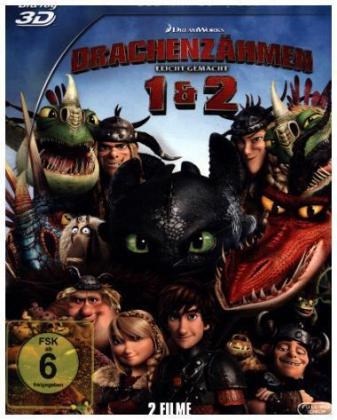 Drachenzaehmen leicht gemacht 1 & 2 Box 3D, 2 Blu-ray