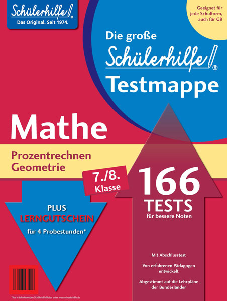 Testmappe Mathe Prozentrechnen/Geometrie (Kl. 7.-8.)