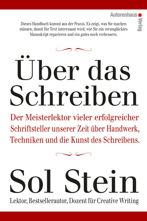 &Uuml;ber das Schreiben - Sol Stein