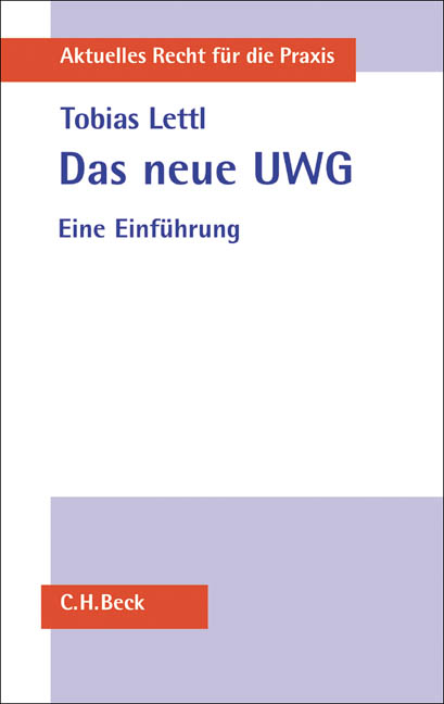 Das neue UWG - Tobias Lettl