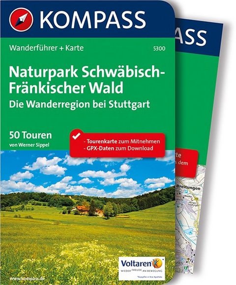 KOMPASS Wanderf&uuml;hrer Naturpark Schw&auml;bisch-Fr&auml;nkischer Wald, Die Wanderregion bei Stuttgart - Werner Sippel