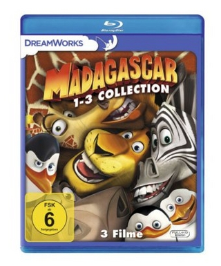 Madagascar 1-3, 3 Blu-rays