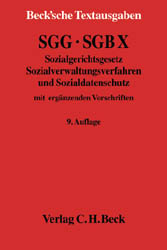 SGG - SGB X - Sozialgerichtsgesetz, Sozialverwaltungsverfahren und Sozialdatenschutz