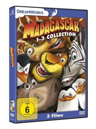 Madagascar 1-3, 3 DVD