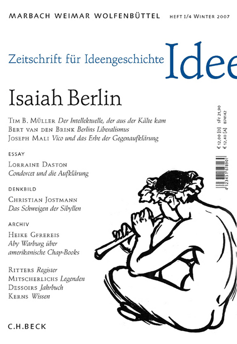 Zeitschrift f&uuml;r Ideengeschichte Heft I/4 Winter 2007: Isaiah Berlin - 