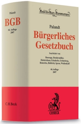 B&uuml;rgerliches Gesetzbuch - Otto Palandt