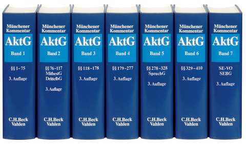 M&uuml;nchener Kommentar zum Aktiengesetz  Gesamtwerk - 