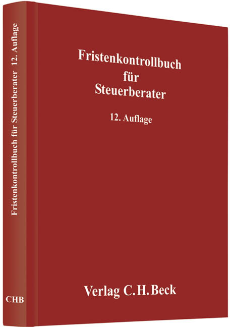 Fristenkontrollbuch f&uuml;r Steuerberater