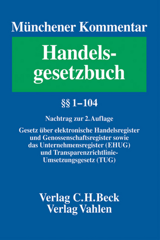 Münchener Kommentar zum Handelsgesetzbuch. In sieben Bänden und einem Ergänzungsband / Münchener Kommentar zum Handelsgesetzbuch  Bd. 1: Nachtrag