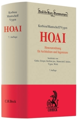 Honorarordnung f&uuml;r Architekten und Ingenieure - Hermann Korbion, Jack Mantscheff, Klaus Vygen