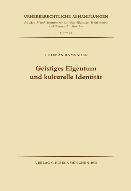 Geistiges Eigentum und kulturelle Identit&auml;t - Thomas Ramsauer