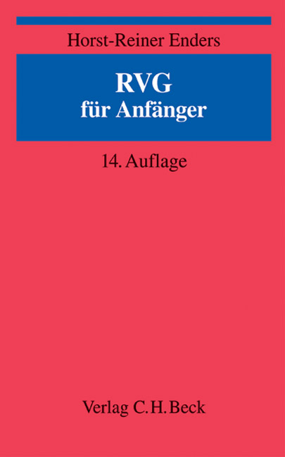 RVG f&uuml;r Anf&auml;nger - Horst-Reiner Enders