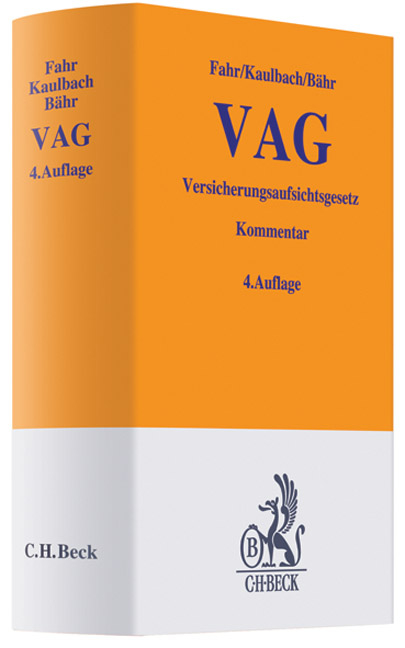 Versicherungsaufsichtsgesetz - Ulrich Fahr, Detlef Kaulbach, Gunne W. B&auml;hr