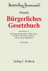 B&uuml;rgerliches Gesetzbuch - Otto Palandt