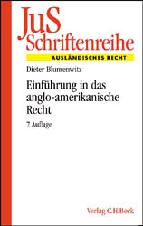 Einf&uuml;hrung in das anglo-amerikanische Recht - Dieter Blumenwitz