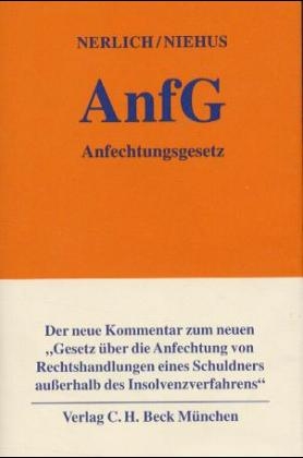 Anfechtungsgesetz - J&ouml;rg Nerlich, Christoph Niehus
