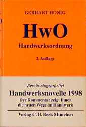 Handwerksordnung - Gerhart Honig