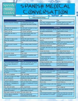 Spanish Medical Conversation (Speedy Language Study Guide) -  Speedy Publishing LLC