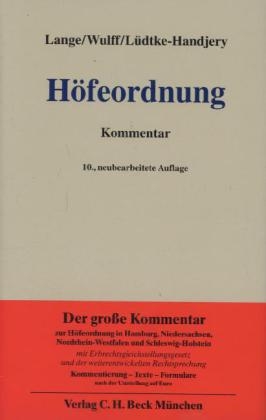 H&ouml;feordnung - Rudolf Lange, Hans Wulff