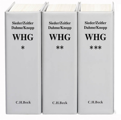 Wasserhaushaltsgesetz, Abwasserabgabengesetz. WHG - 