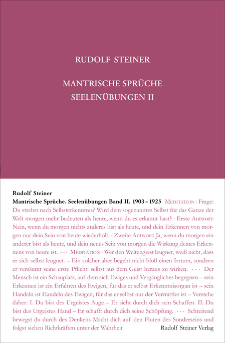 Mantrische Spr&uuml;che. Seelen&uuml;bungen II - Rudolf Steiner