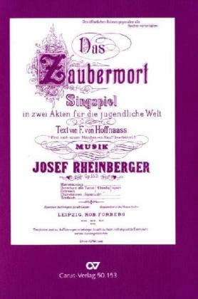 Das Zauberwort op.153, Partitur - Josef Gabriel Rheinberger