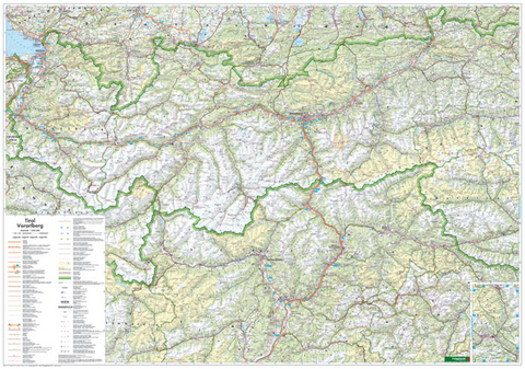 Tirol &bull; Vorarlberg, 1:200.000, Poster - 