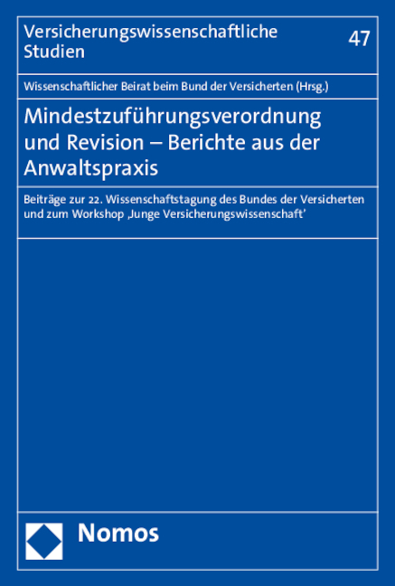 Mindestzuf&uuml;hrungsverordnung und Revision - Berichte aus der Anwaltspraxis - 