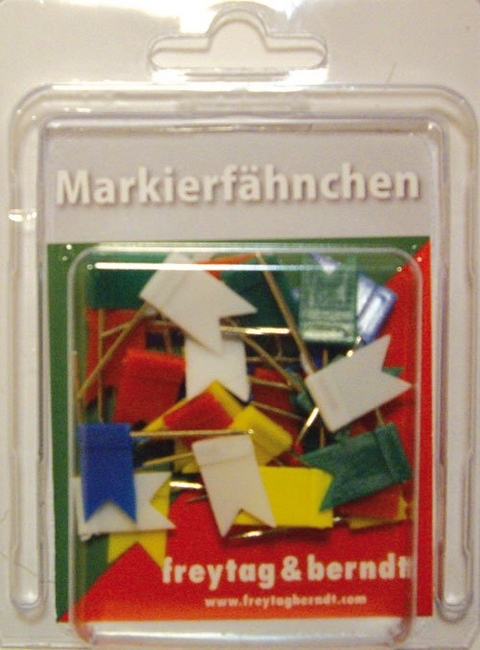 Pin Fähnchen bunt - sortiert - 