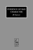 Evidence of Bad Character - Professor J R Spencer