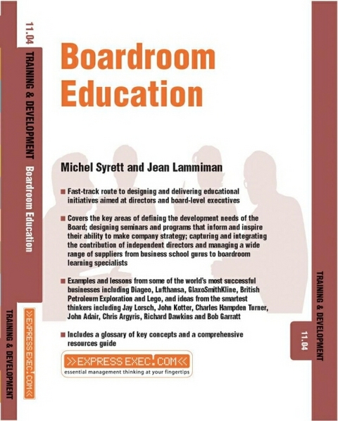 Boardroom Education - Michel Syrett, Jean Lammiman