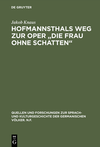 Hofmannsthals Weg zur Oper 