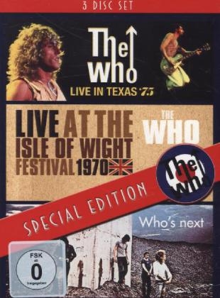 Live In Texas '75 / Live At The Isle Of Wight Festival 1970 / Who's Next, 3 DVDs (Special Edition) -  The Who