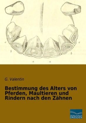 Bestimmung des Alters von Pferden, Maultieren und Rindern nach den Zähnen