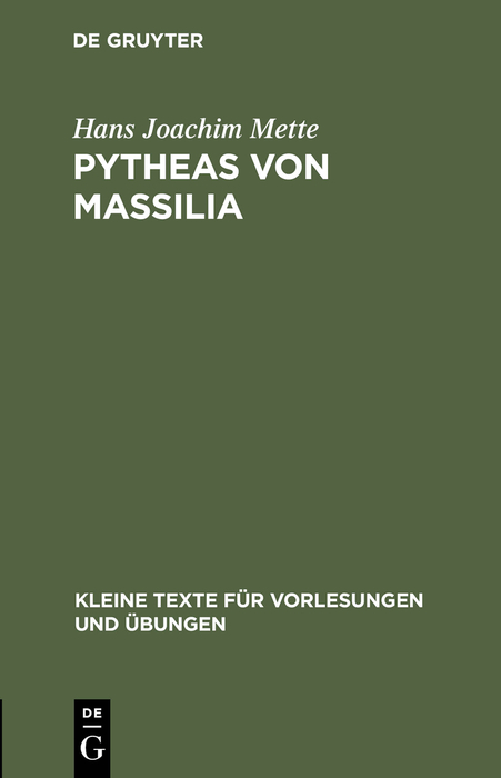 Pytheas von Massilia - Hans Joachim Mette