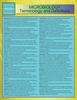 Microbiology Terminology and Definitions (Speedy Study Guide)