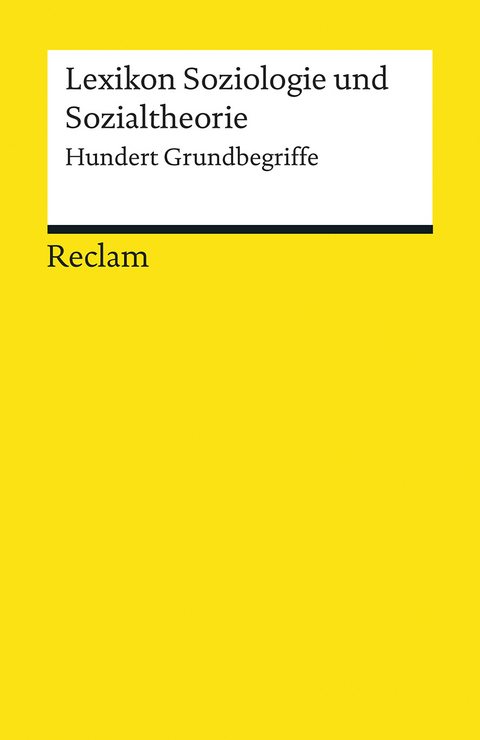 Lexikon Soziologie und Sozialtheorie. Hundert Grundbegriffe - 