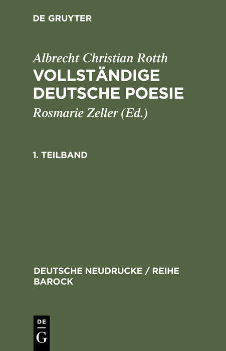 Vollst&auml;ndige deutsche Poesie - 