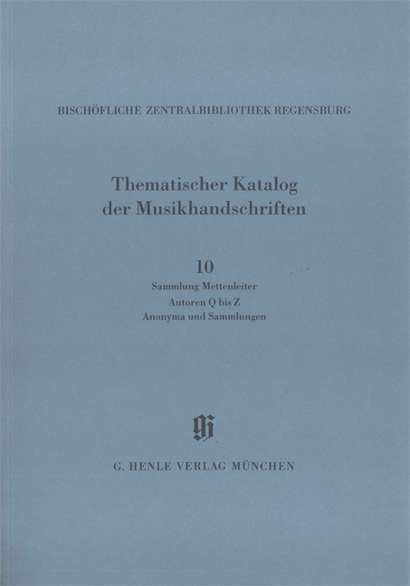 KBM 14,10 Sammlung Mettenleiter, Autoren O bis Z, Anonyma und Sammlungen - Gertraut Haberkamp, Bernat C Pueyo